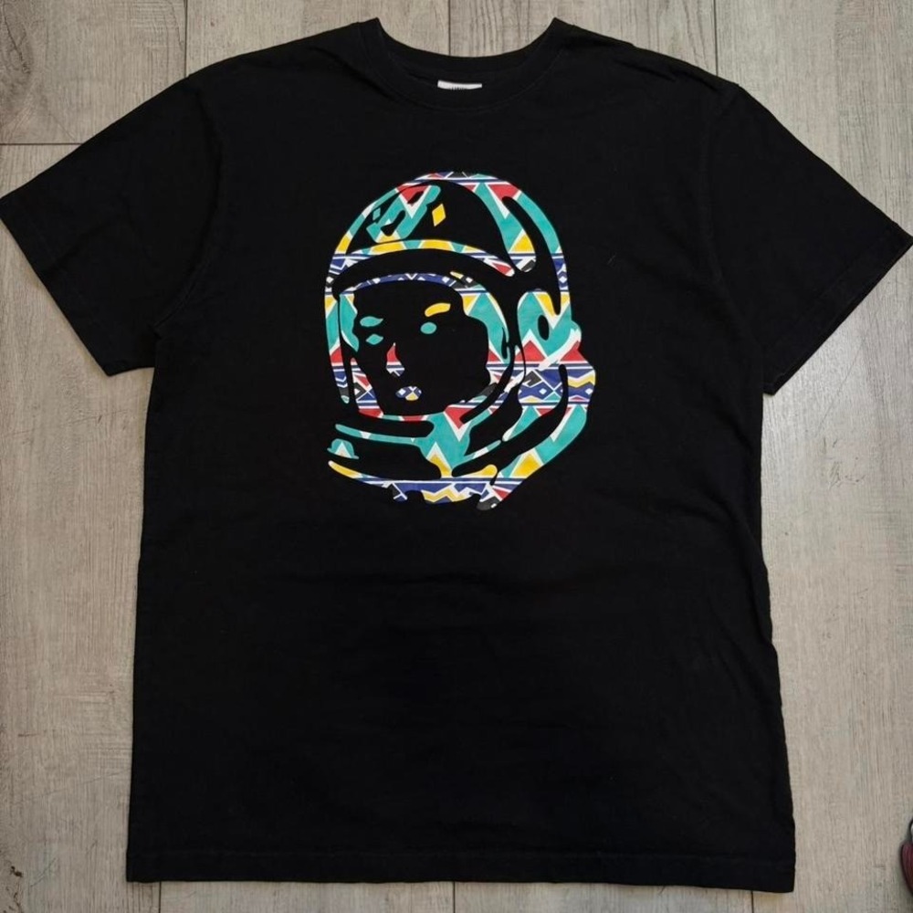 Billionaire Boys‎ Club black t-shirt with multi-coloured graphic. Men's Size L